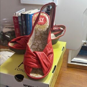 Fly London Bright Red Women's Sandals